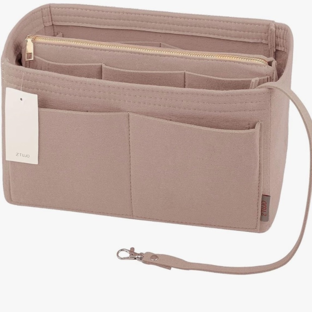 ZTUJO FELT PURSE ORGANIZER + INSERT EASIER TO TRANSFER FROM PURSE TO PURSE NEW! - Picture 1 of 16